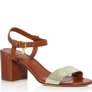 Tory Burch Laurel Leather Block Heel Sandal Size 9